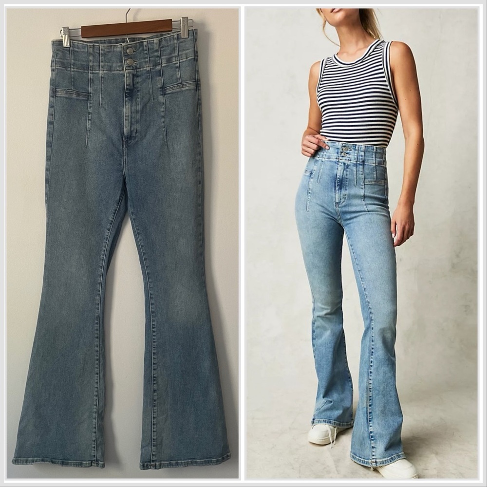 We The Free Jayde High Rise Flare Jeans Blue 32